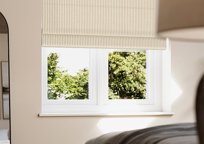 Ravelle Stripe, Desert Linen - Twist&Fit Roman Blind - Image 5